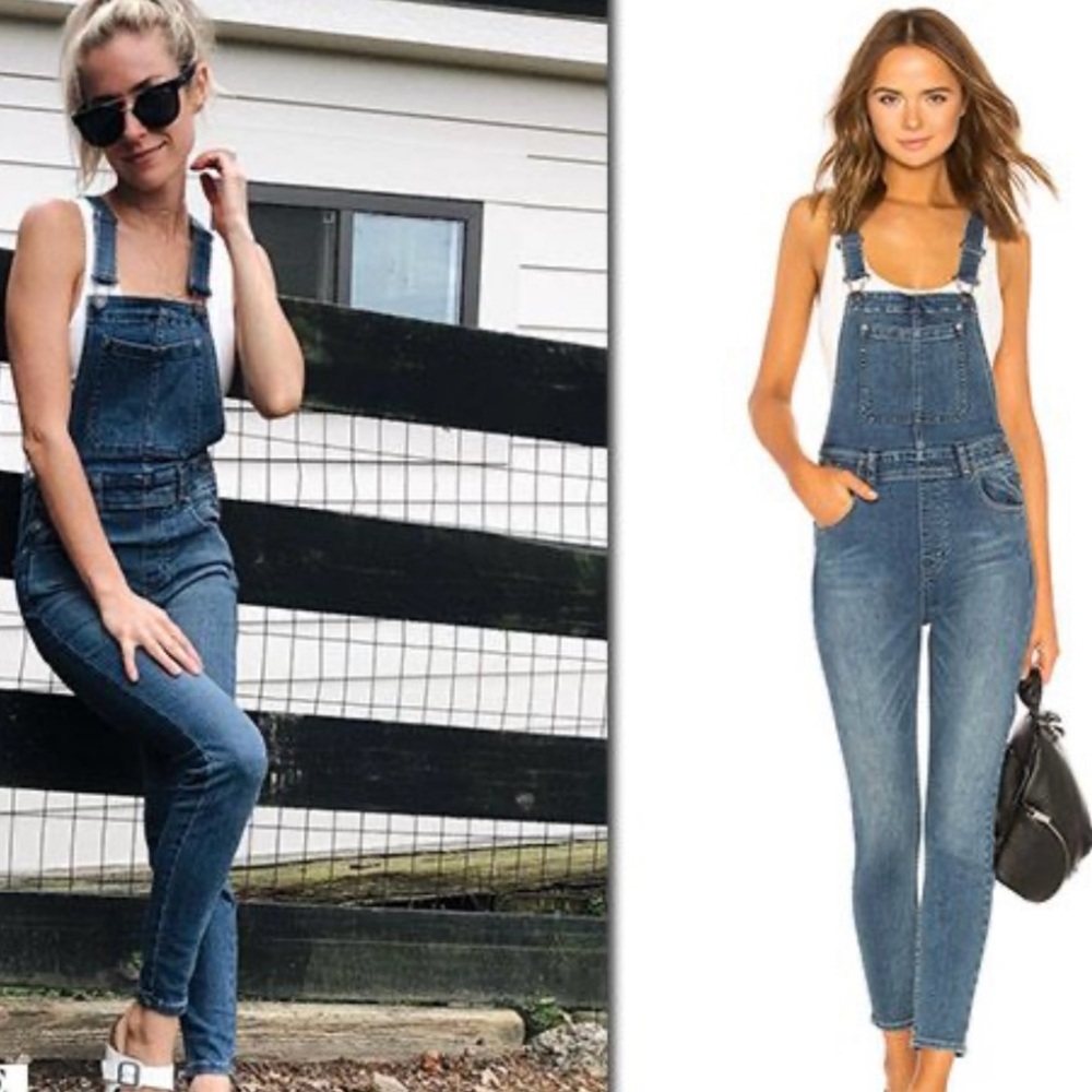 Free People denim overalls